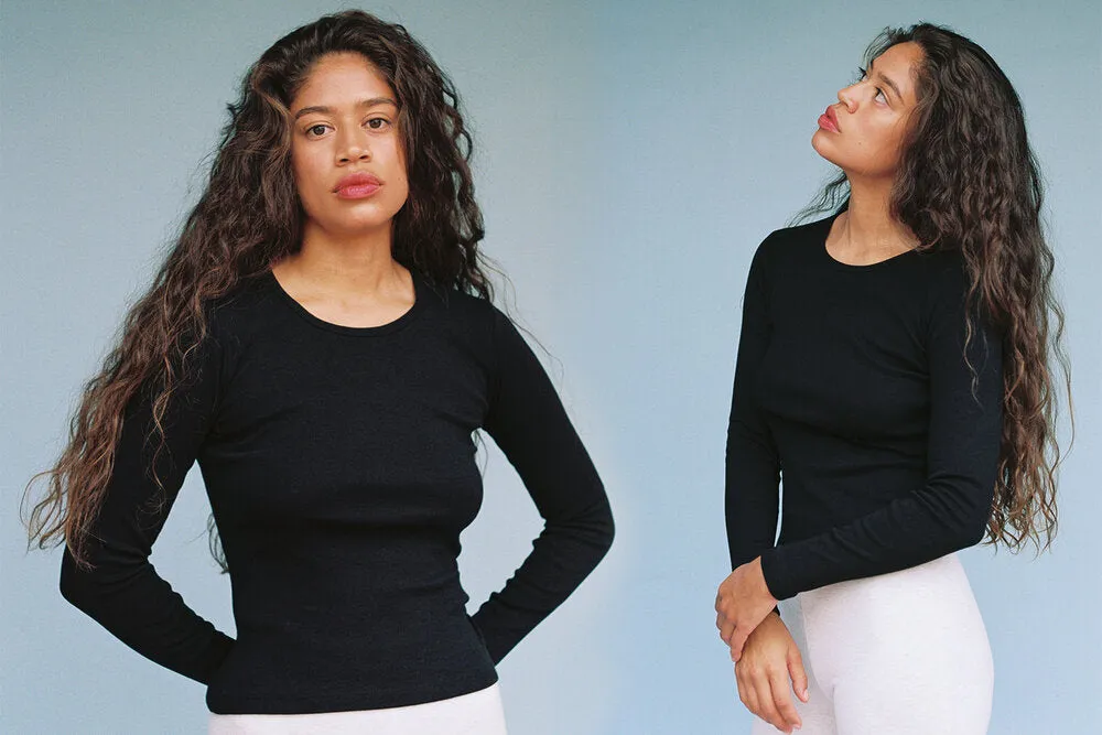 Long Sleeve Bellevue Tee - Black sold by Gil Rodriguez product image thumbnail 2