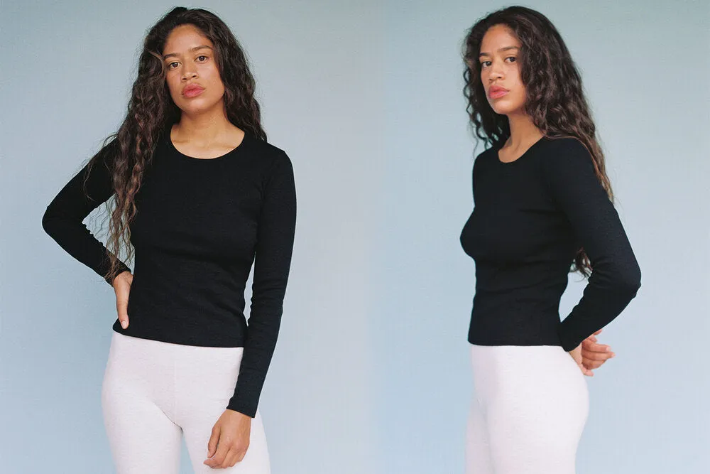 Long Sleeve Bellevue Tee - Black sold by Gil Rodriguez product image thumbnail 3