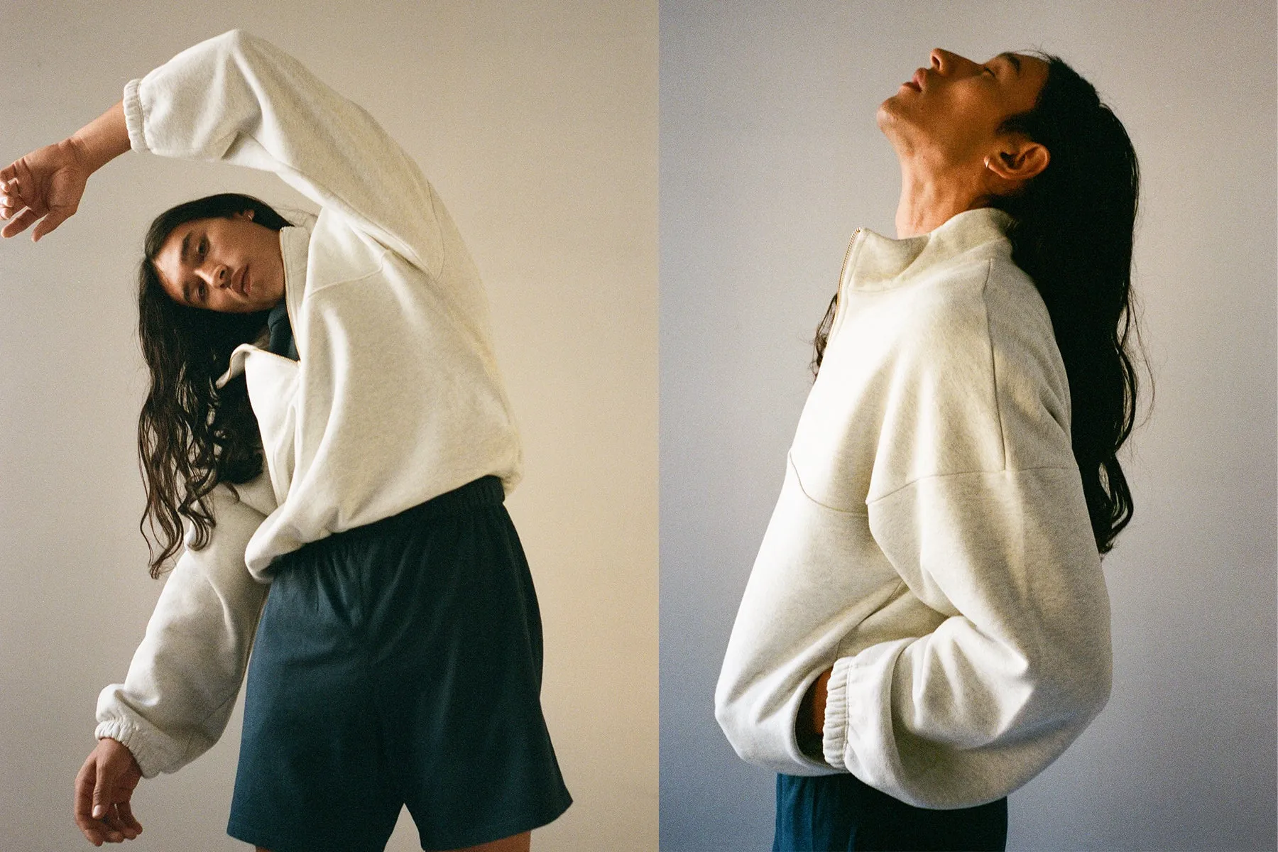 Dion Half-Zip Sweatshirt - Ash Grey sold by Gil Rodriguez