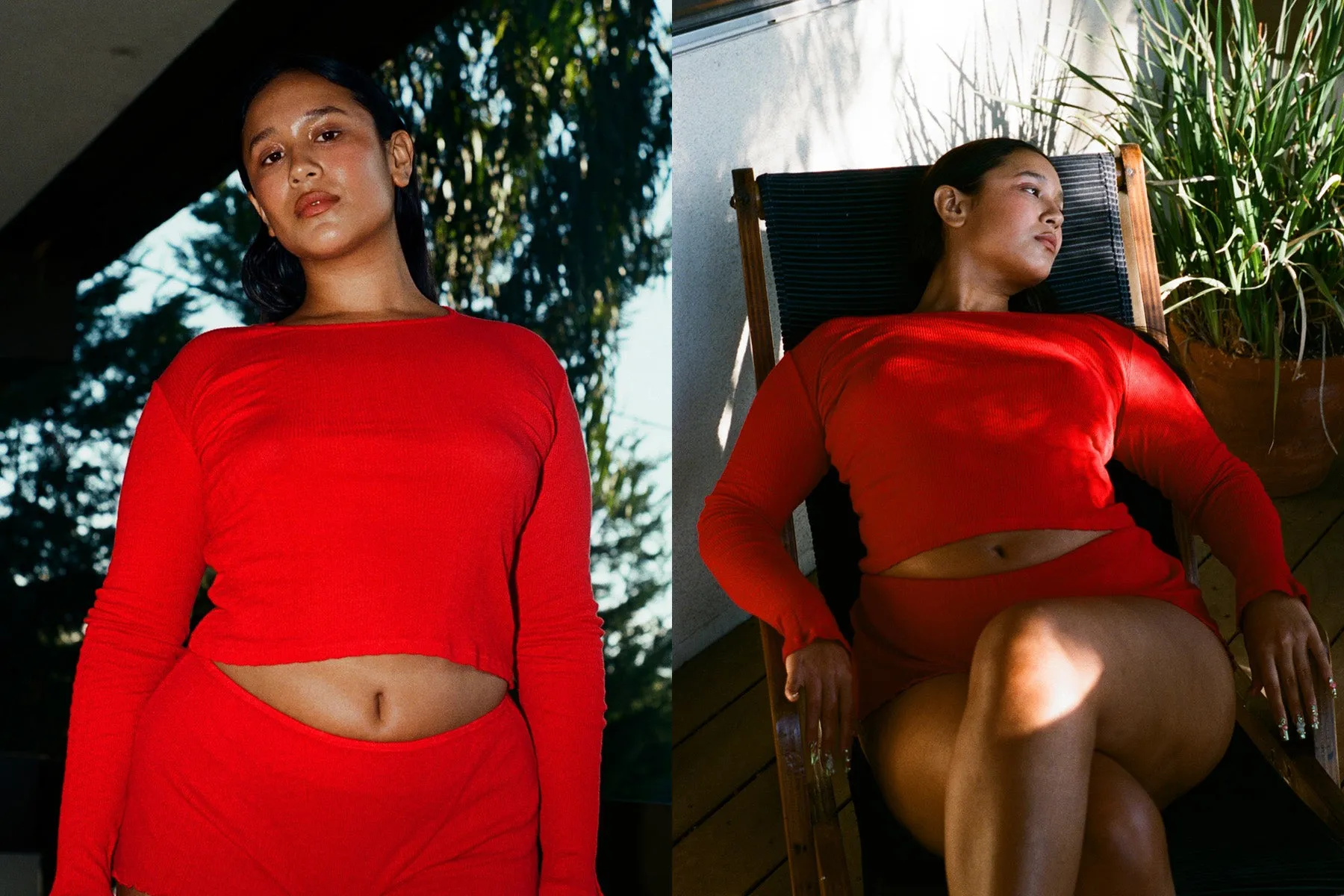 Pointelle Perla Long Sleeve Tee - Tomate sold by Gil Rodriguez product image thumbnail 2