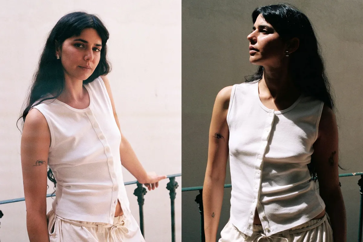 Sophie Sleeveless Cardigan - White sold by Gil Rodriguez