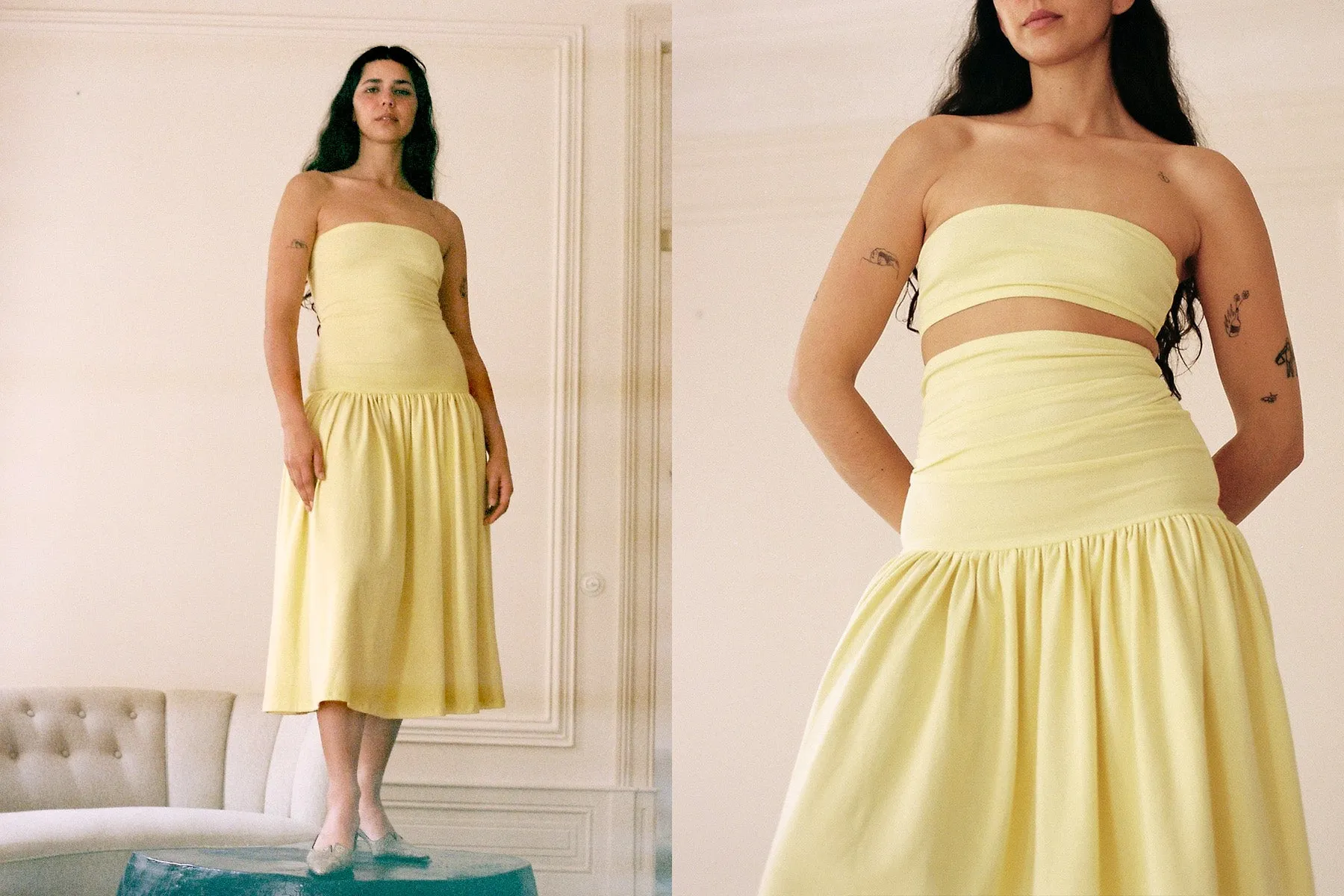 Tube Dropwaist Convertible Dress - Custard sold by Gil Rodriguez product image thumbnail 2