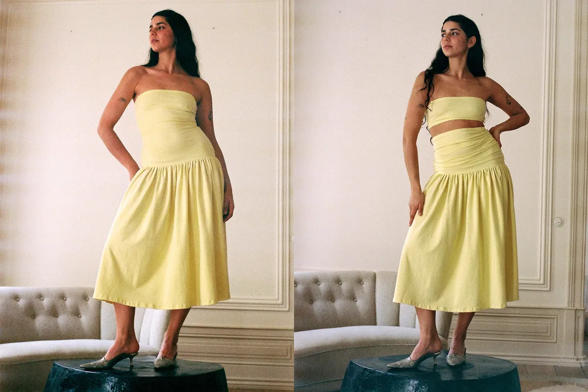 Tube Dropwaist Convertible Dress - Custard sold by Gil Rodriguez