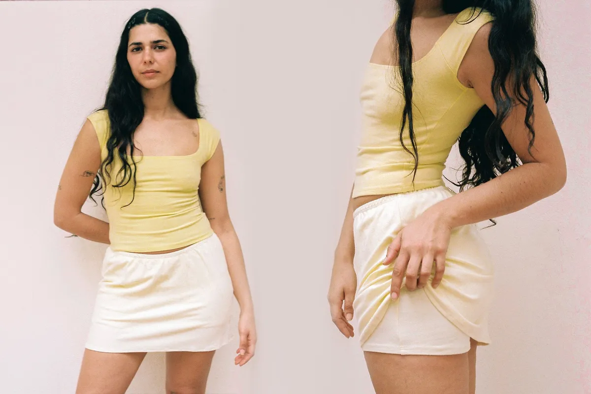 Barcelona Cotton Skort - Melon sold by Gil Rodriguez