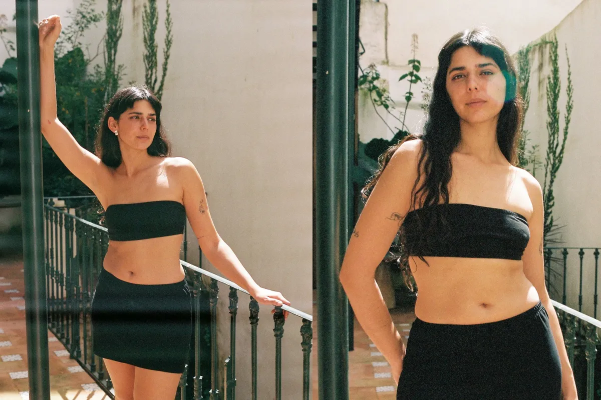 Billie Bandeau Top - Black made by Gil Rodriguez