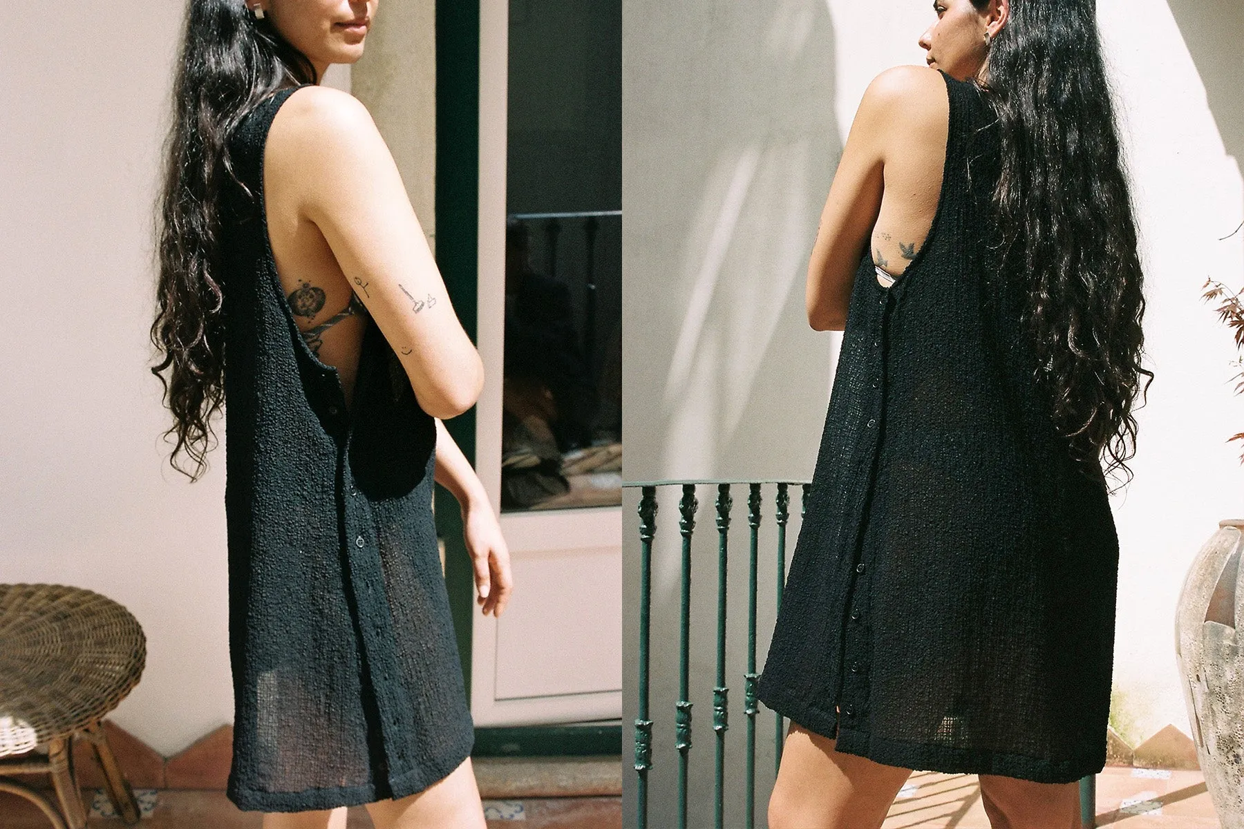 Edie Crinkle Shift Dress - Black sold by Gil Rodriguez product image thumbnail 2