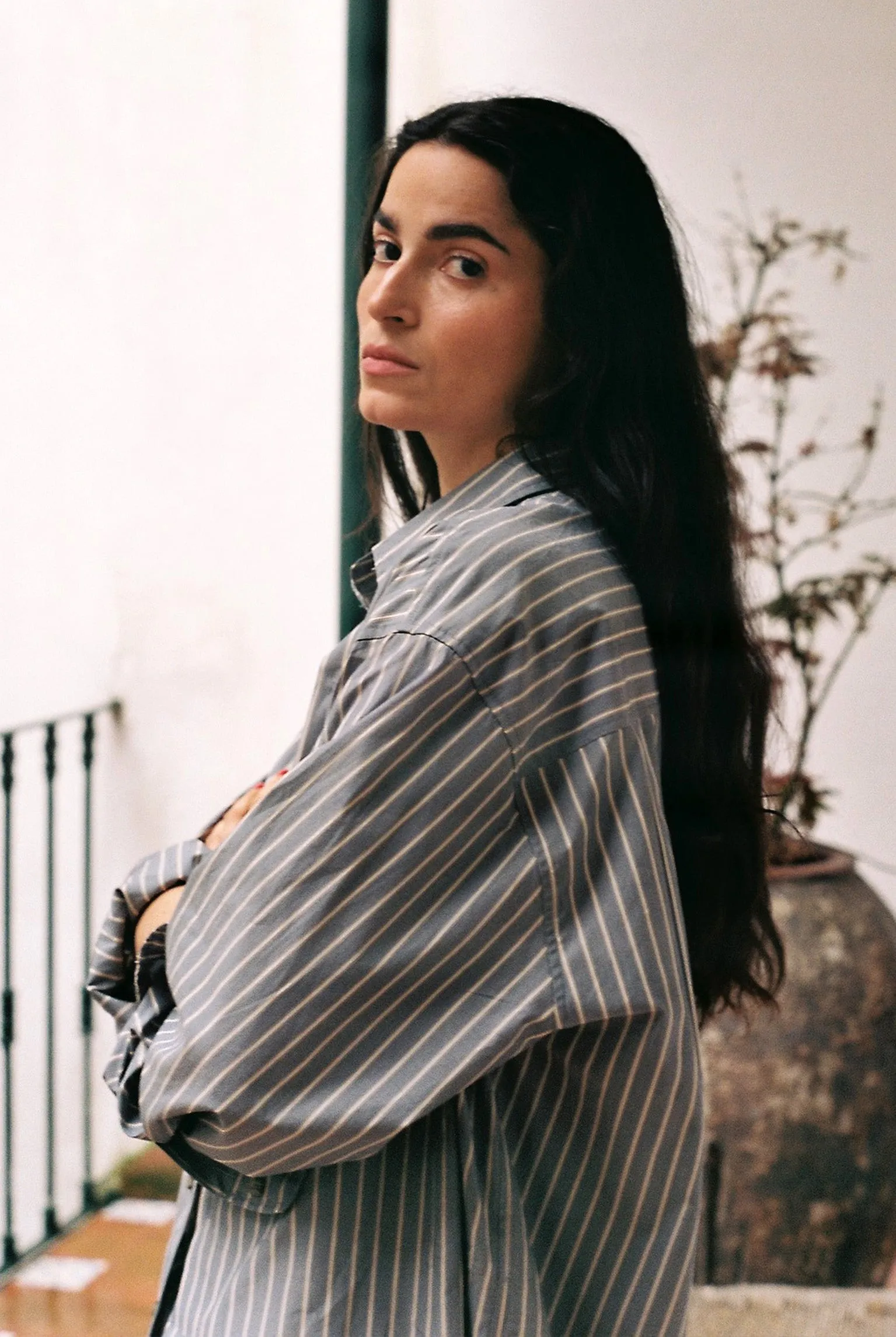 Big Button Up - Navy Stripe sold by Gil Rodriguez product image thumbnail 4