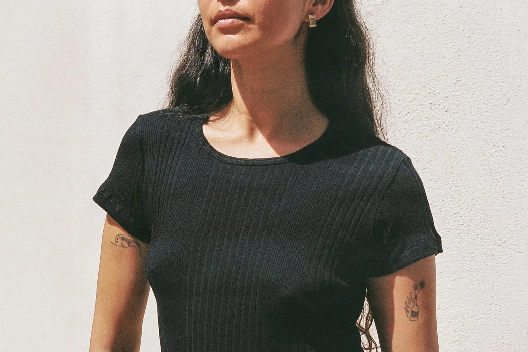 Variated Rib S/S Tee - Black sold by Gil Rodriguez product image thumbnail 2