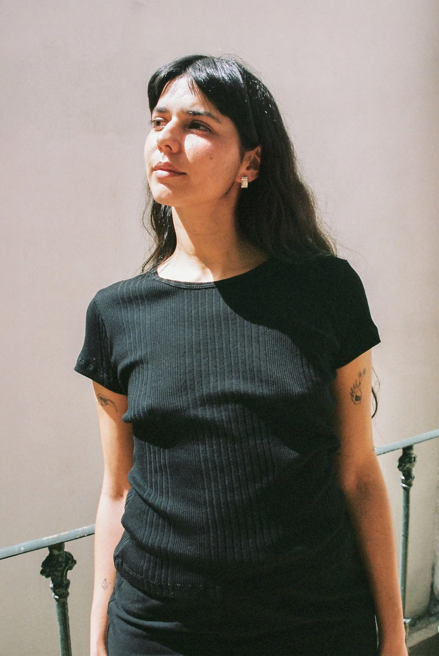 Variated Rib S/S Tee - Black sold by Gil Rodriguez product image thumbnail 5