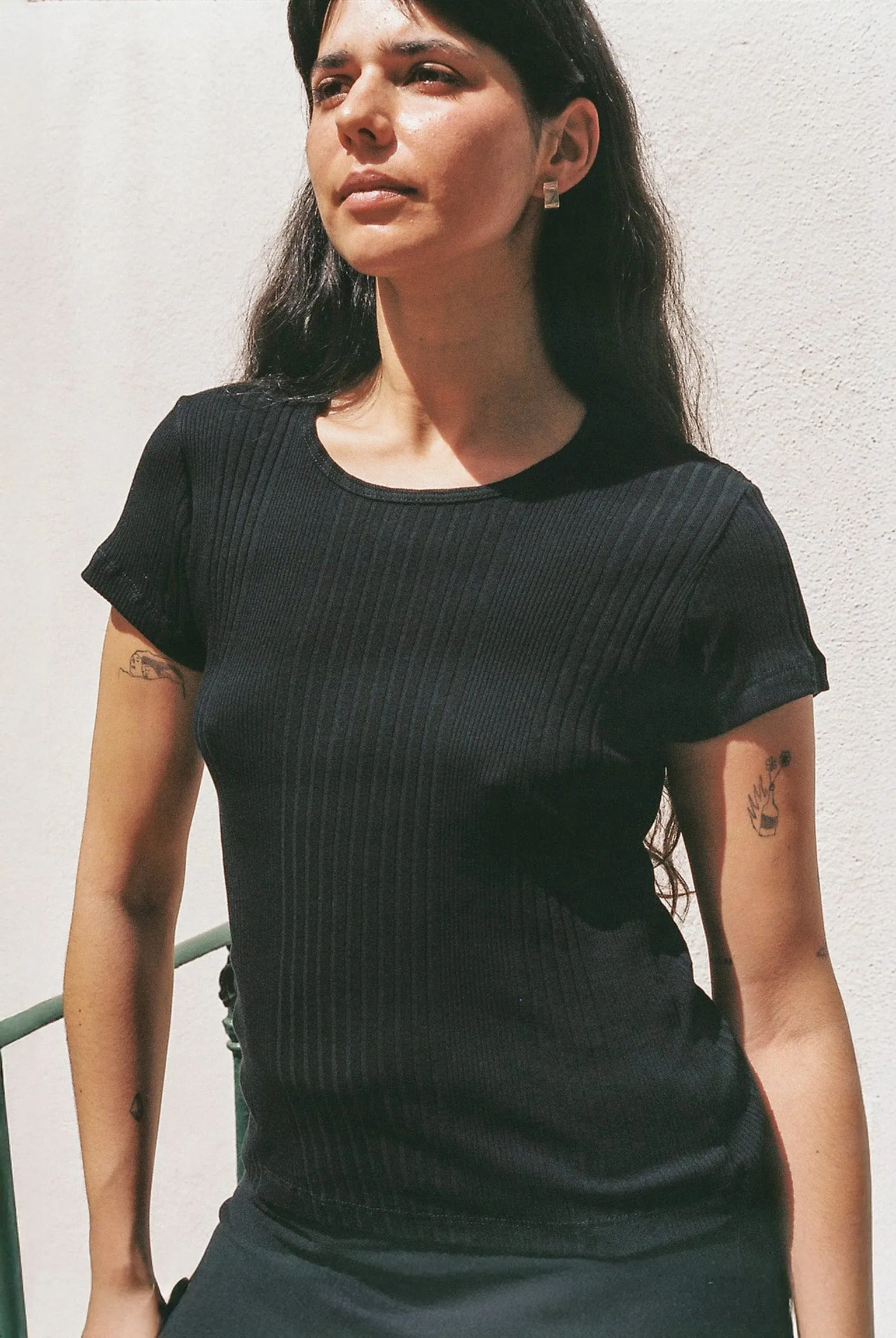 Variated Rib S/S Tee - Black sold by Gil Rodriguez product image thumbnail 4