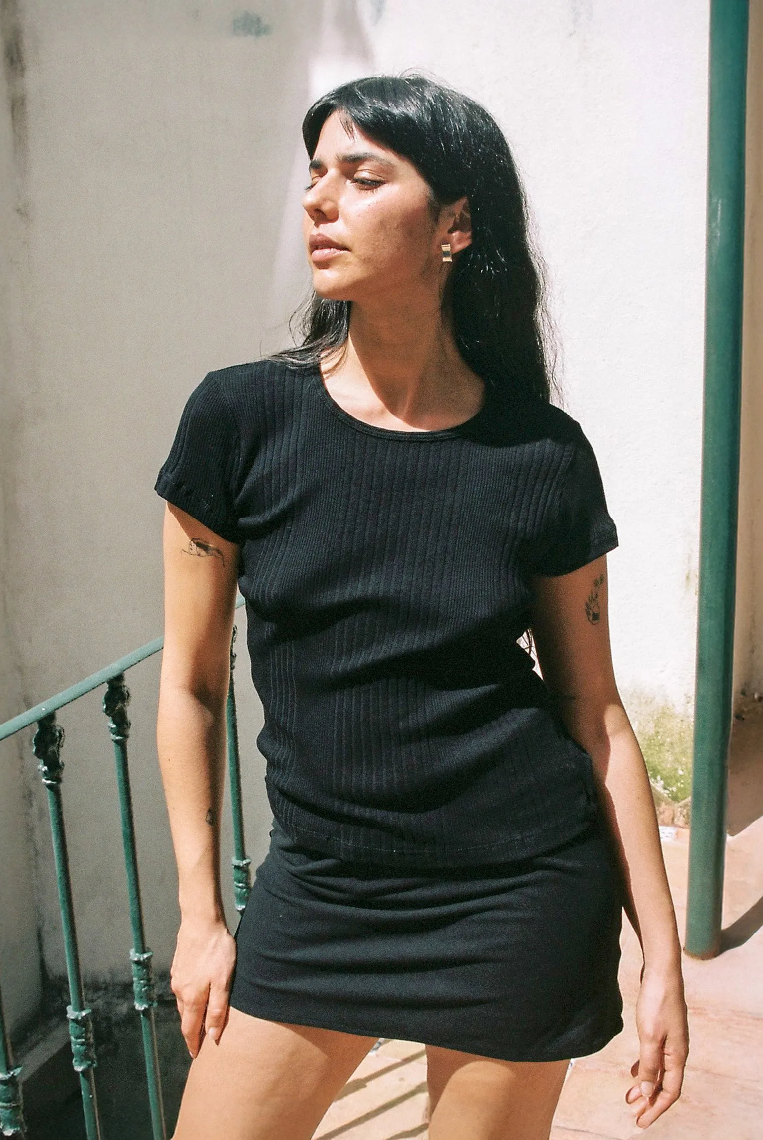 Variated Rib S/S Tee - Black sold by Gil Rodriguez product image thumbnail 3