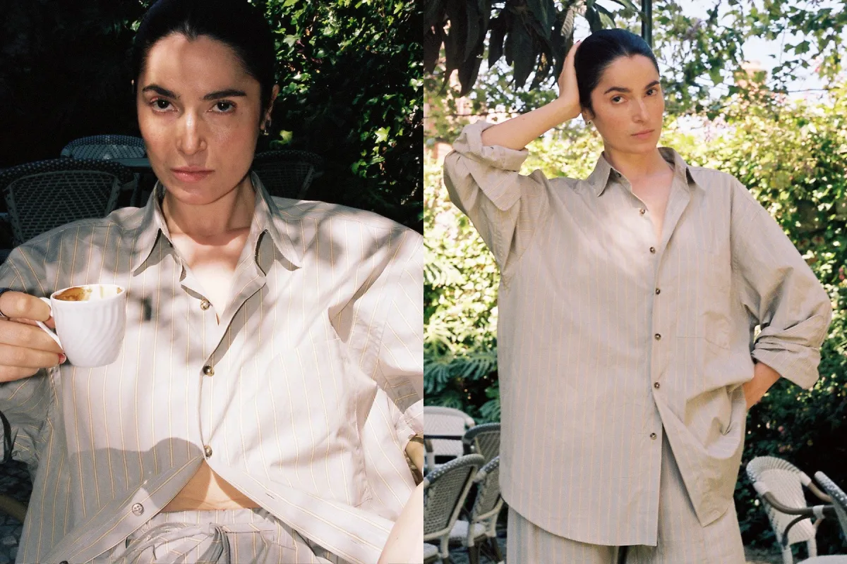 Big Button Up - Grey Stripe sold by Gil Rodriguez