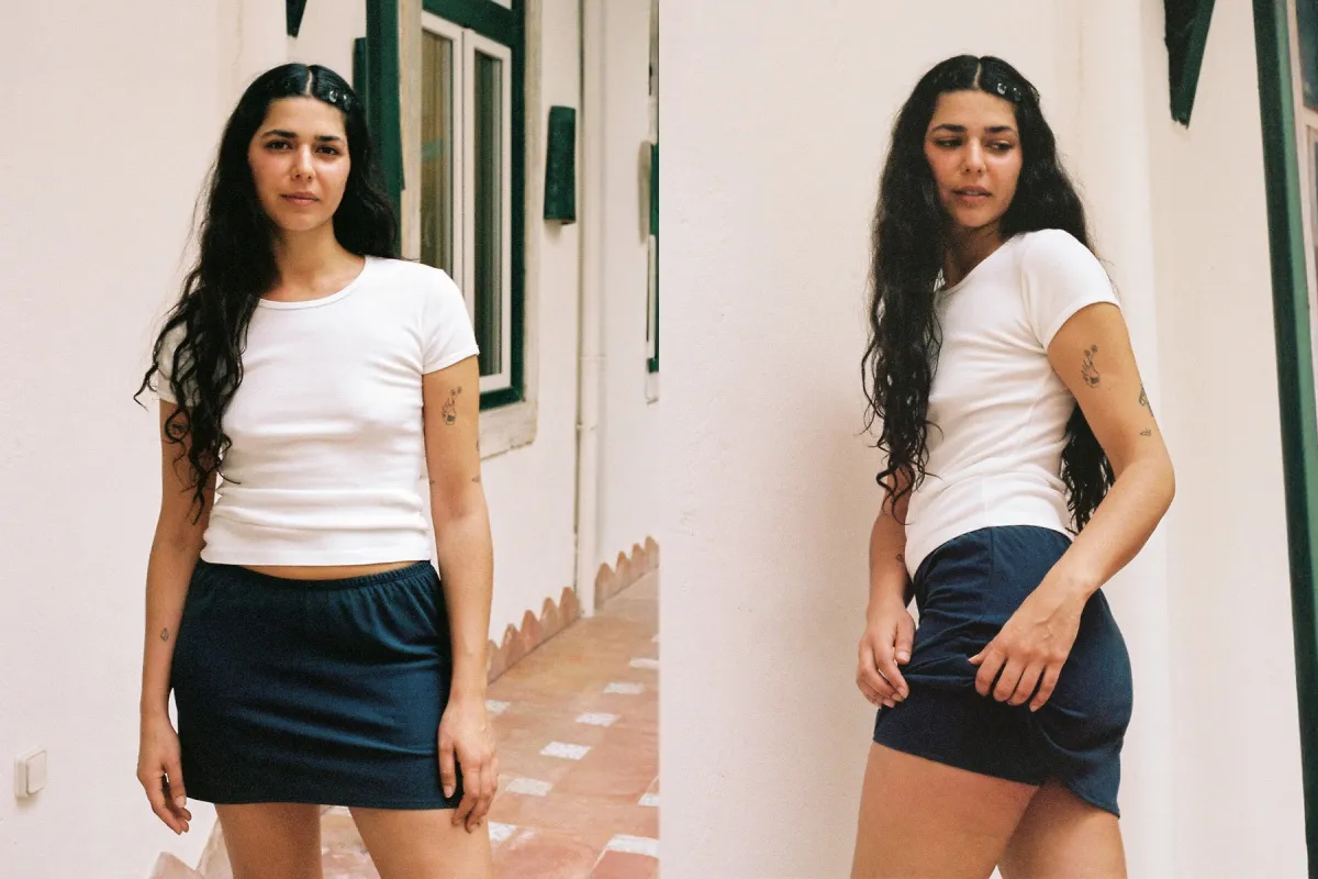 Barcelona Cotton Skort - Blueberry sold by Gil Rodriguez