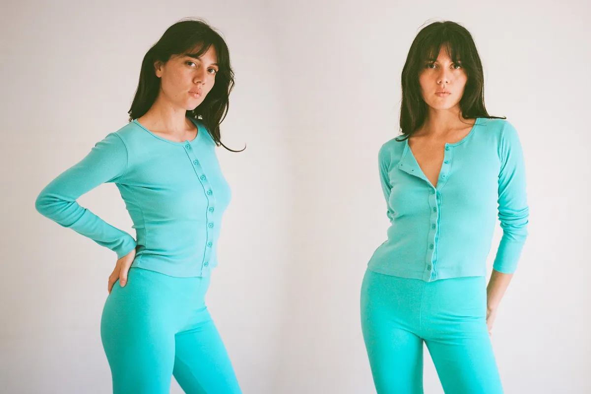 Sophie Cardigan - Aqua sold by Gil Rodriguez