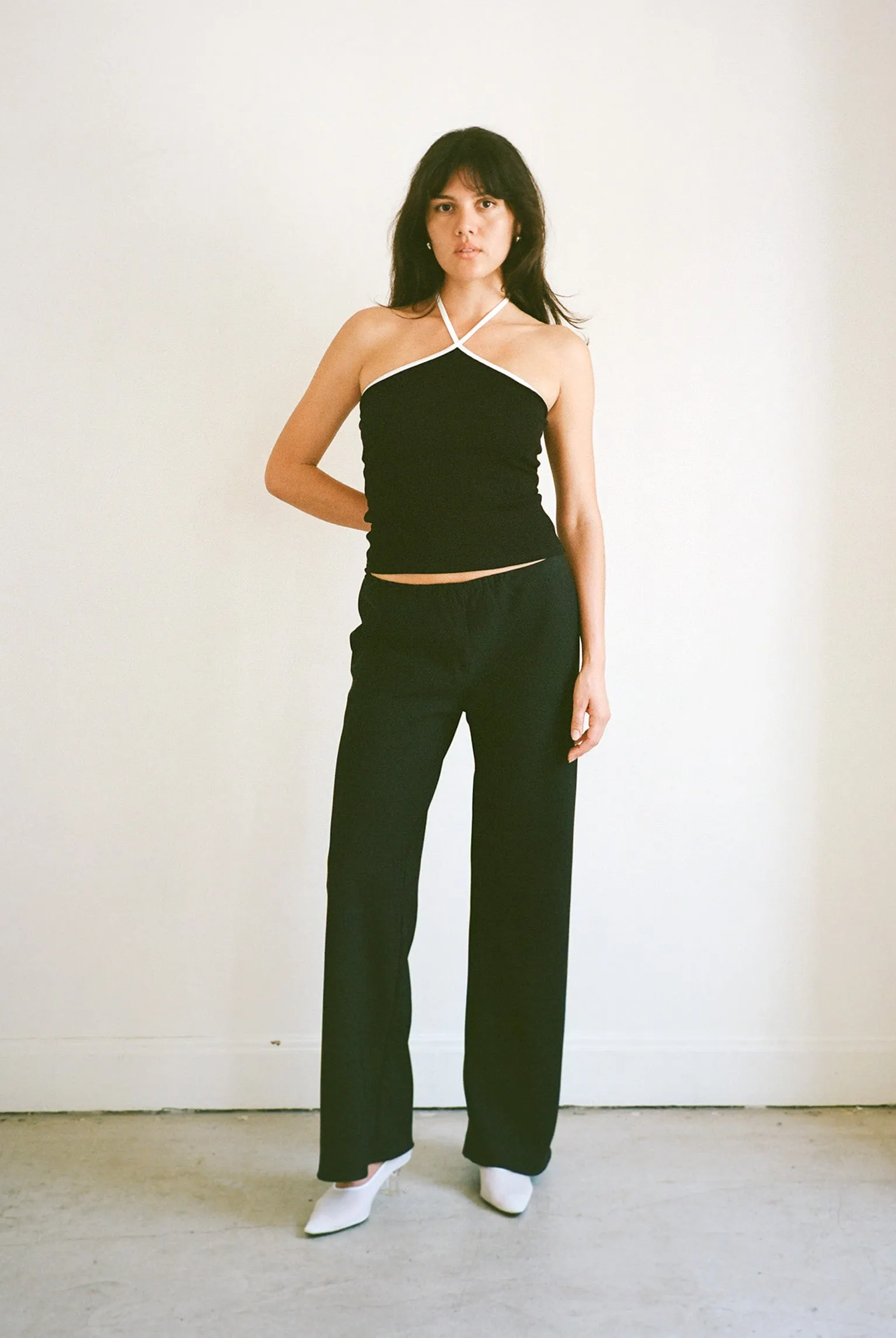 Julia Contrast Halter Top - Black/White sold by Gil Rodriguez product image thumbnail 5