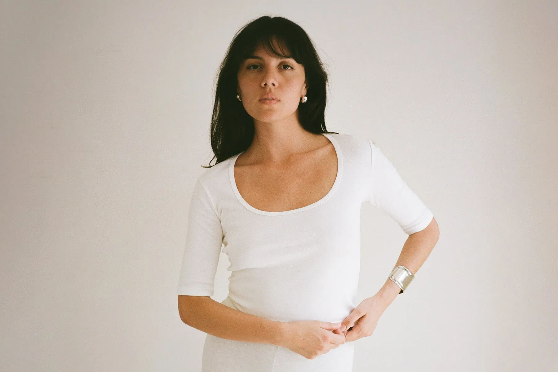 Celine Half-Sleeve Top - White sold by Gil Rodriguez product image thumbnail 2