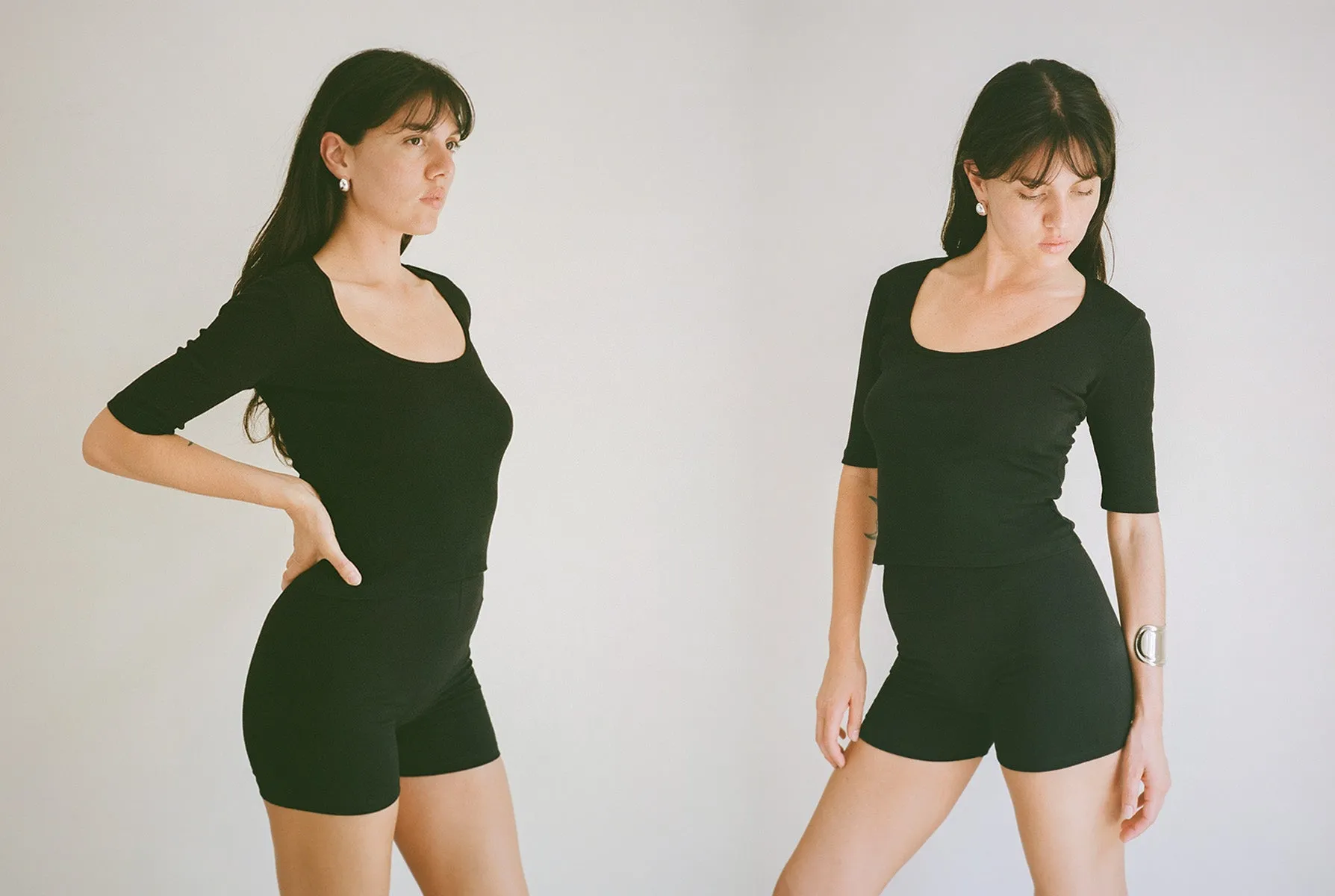 Celine Half-Sleeve Top - Black sold by Gil Rodriguez product image thumbnail 2