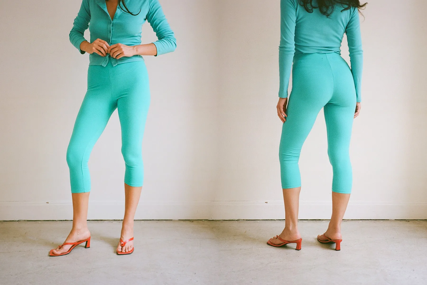 Benton 3/4 Legging - Aqua sold by Gil Rodriguez product image thumbnail 2