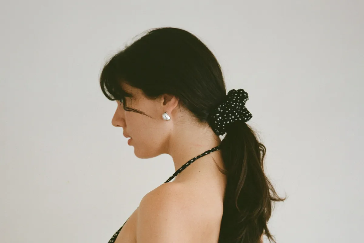 Crinkle Scrunchie - Polka Dot sold by Gil Rodriguez