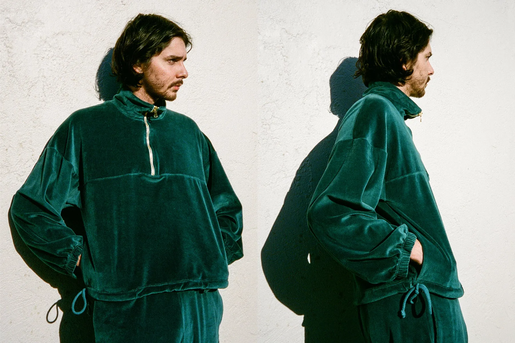 Velour Dion Half-Zip Sweatshirt - Pine (2nd Quality) sold by Gil Rodriguez