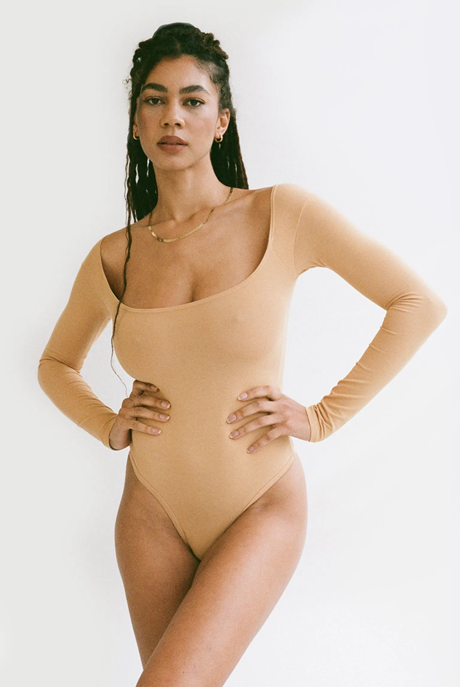 El Tigre Long Sleeve Bodysuit - Caramel sold by Gil Rodriguez product image thumbnail 3