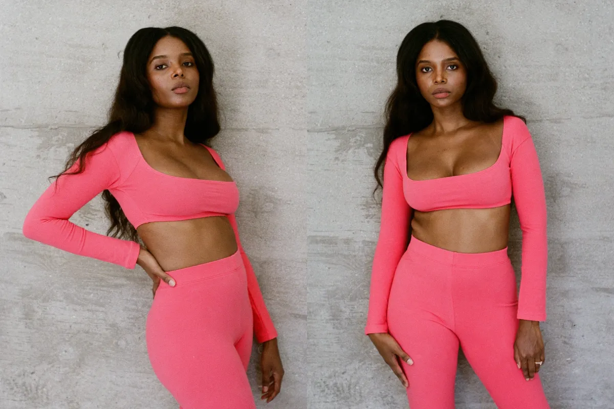 El Tigre Chiquito L/S Crop Top - Hibiscus sold by Gil Rodriguez