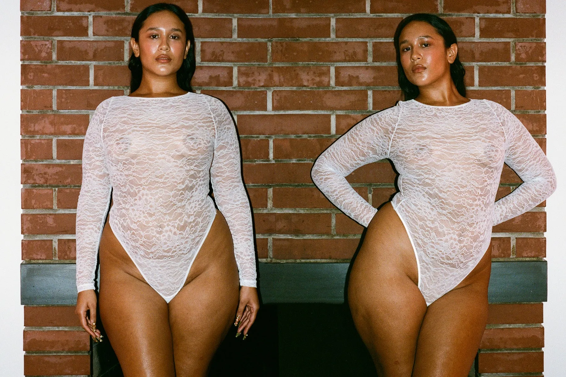 Lace Long Sleeve Bodysuit - Ivory sold by Gil Rodriguez