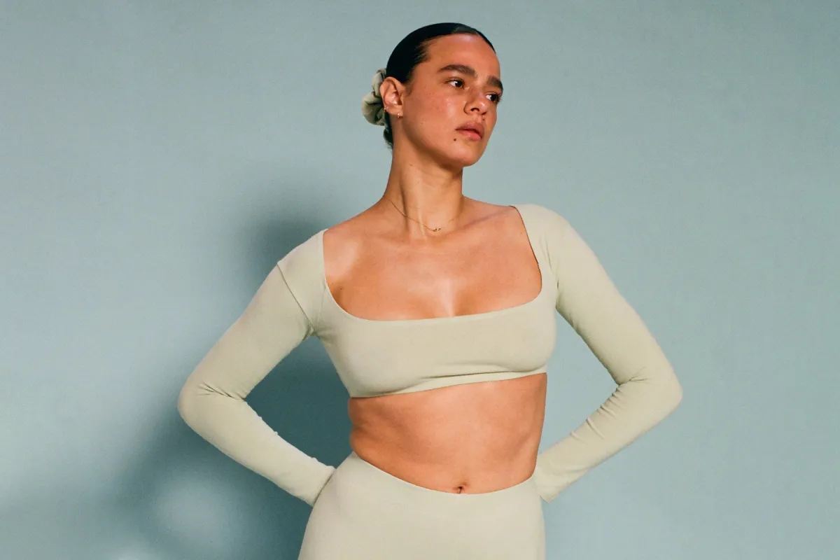 El Tigre Chiquito L/S Crop Top - White Sage sold by Gil Rodriguez