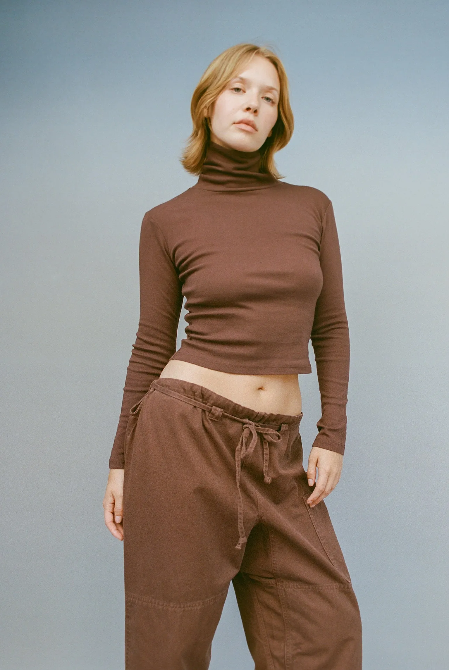 Turtleneck L/S Bellevue Tee - Chocolate (2nd Quality) sold by Gil Rodriguez product image thumbnail 5