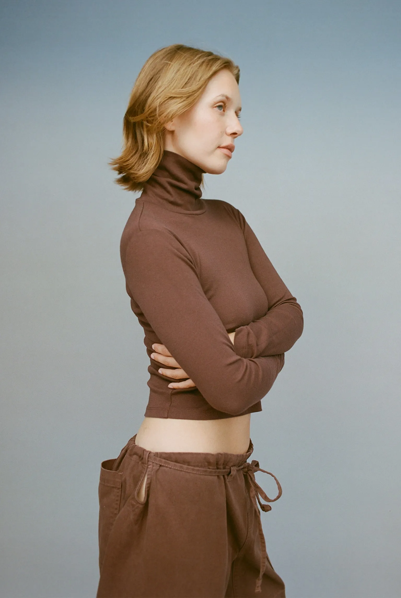 Turtleneck L/S Bellevue Tee - Chocolate (2nd Quality) sold by Gil Rodriguez product image thumbnail 4