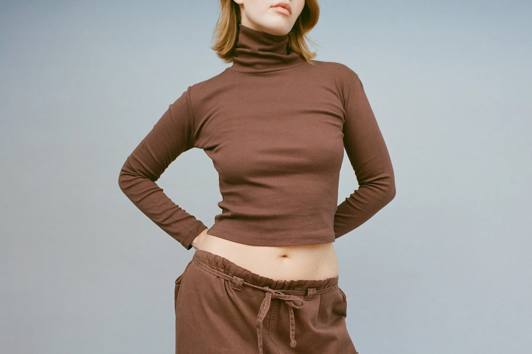 Turtleneck L/S Bellevue Tee - Chocolate (2nd Quality) sold by Gil Rodriguez product image thumbnail 2