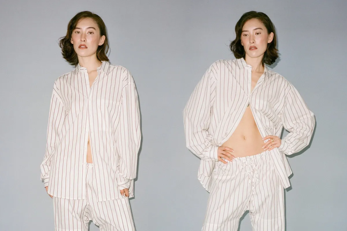 Big Button Up - Burgundy Stripe sold by Gil Rodriguez