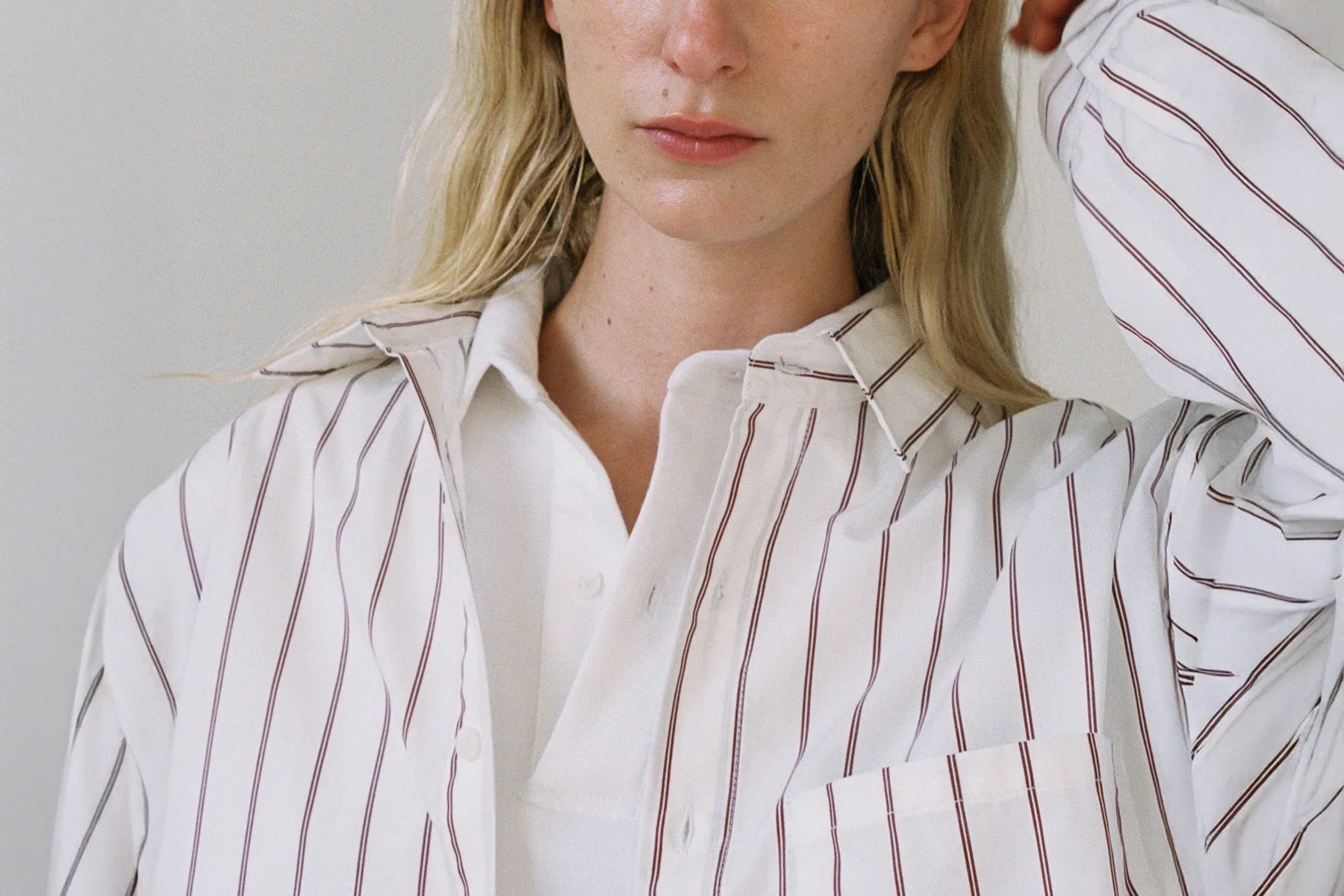 Big Button Up - Burgundy Stripe sold by Gil Rodriguez product image thumbnail 2