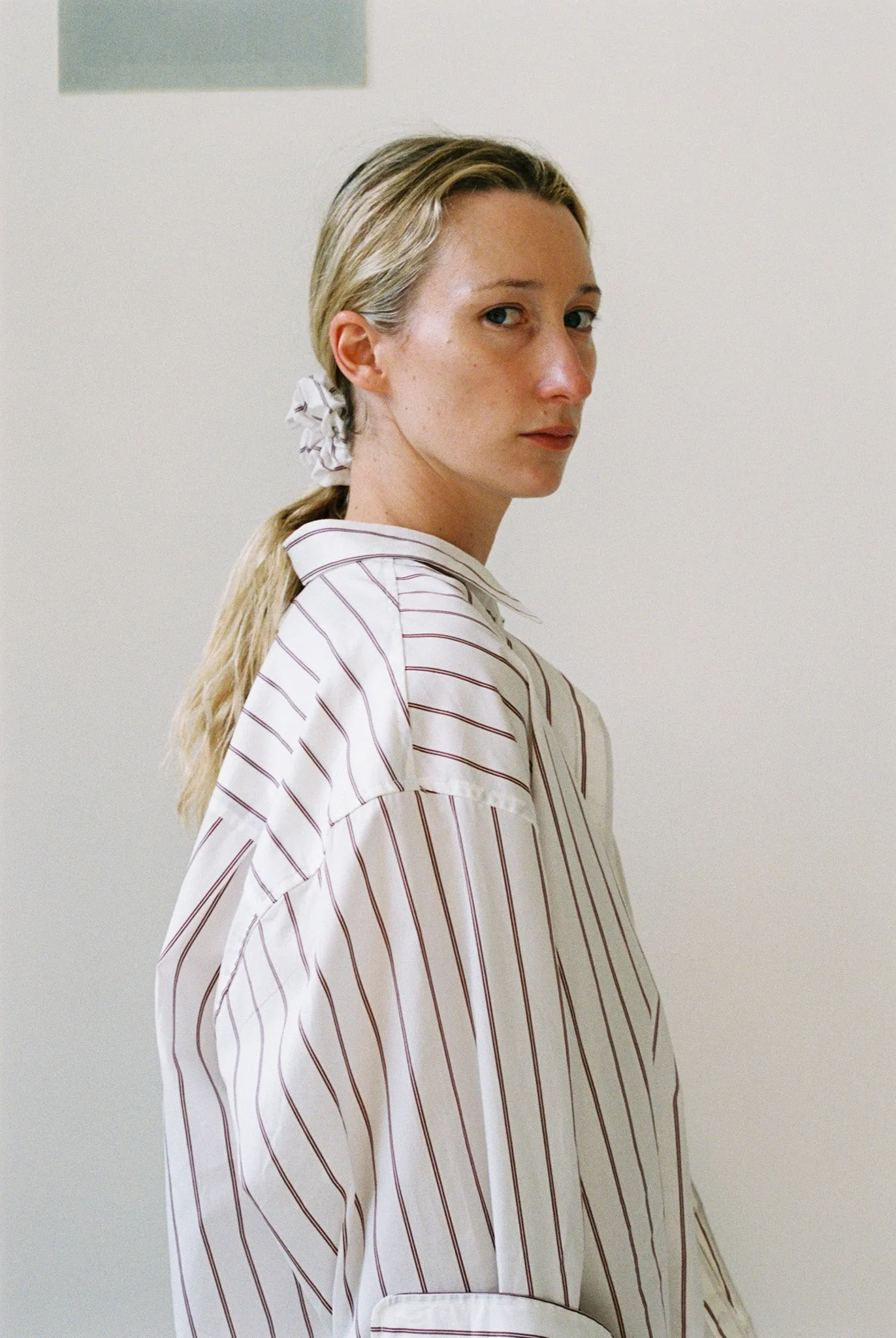 Stripe Poplin Scrunchie - Burgundy Stripe sold by Gil Rodriguez product image thumbnail 3