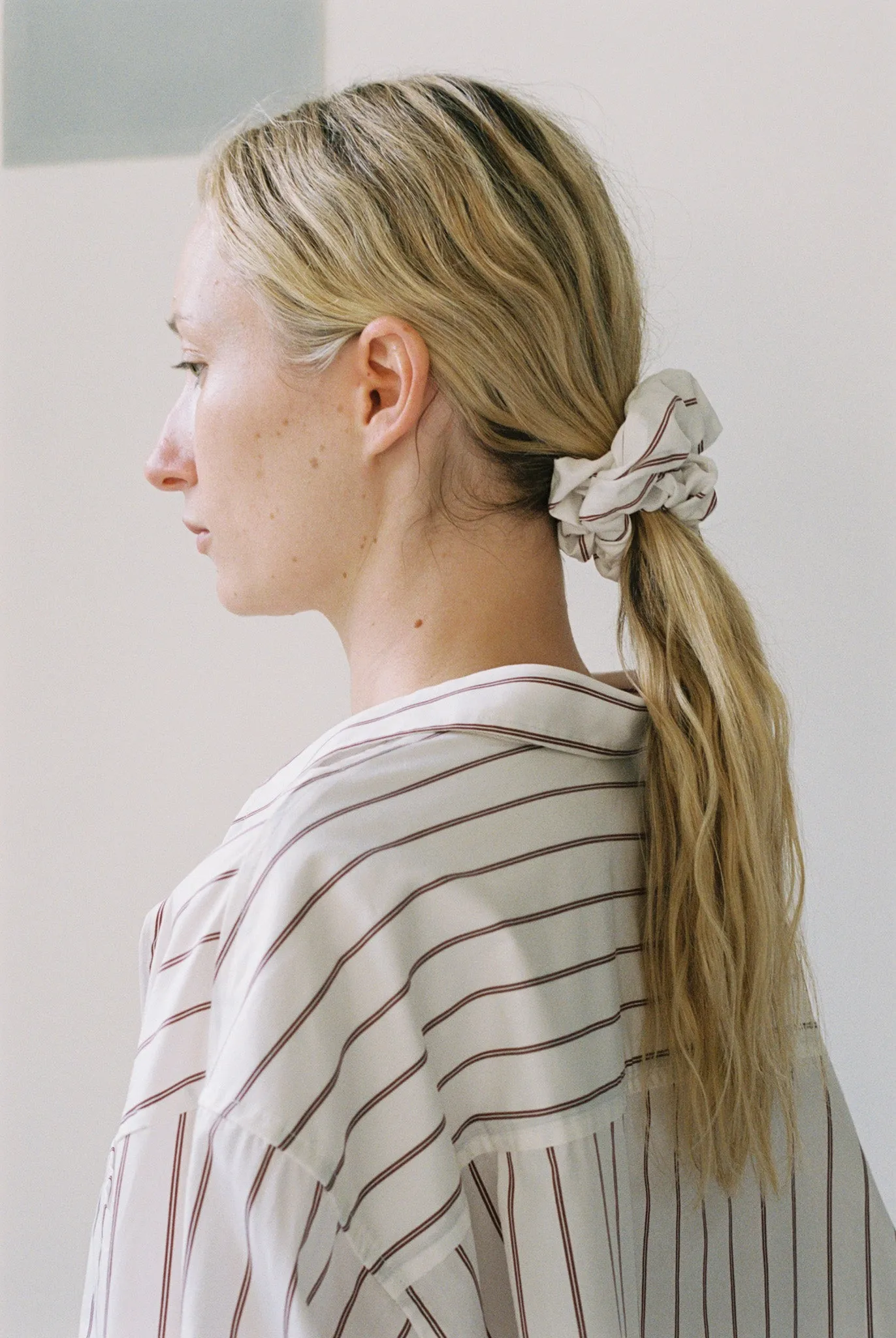Stripe Poplin Scrunchie - Burgundy Stripe sold by Gil Rodriguez product image thumbnail 4