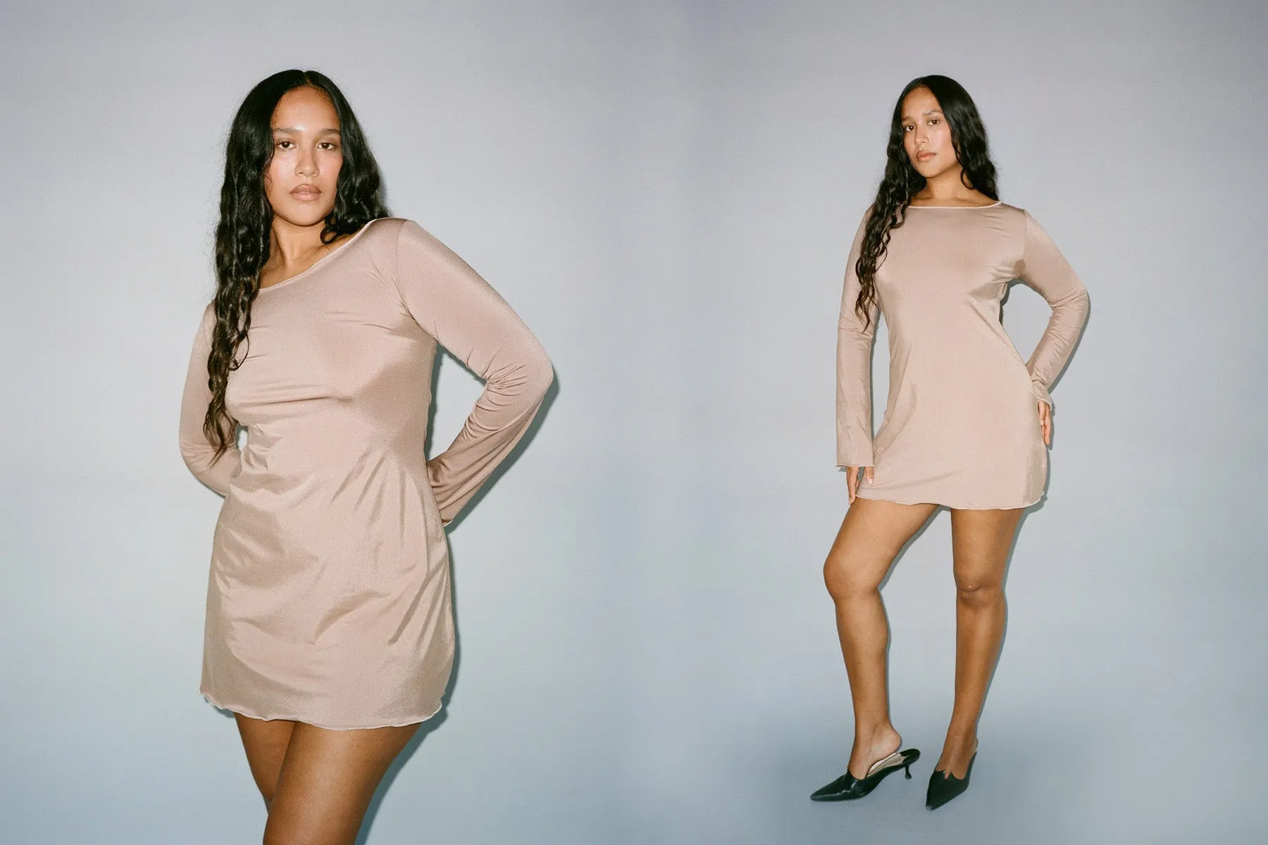 Metallic Knit Elektra Dress - Smokey Blush sold by Gil Rodriguez product image thumbnail 2