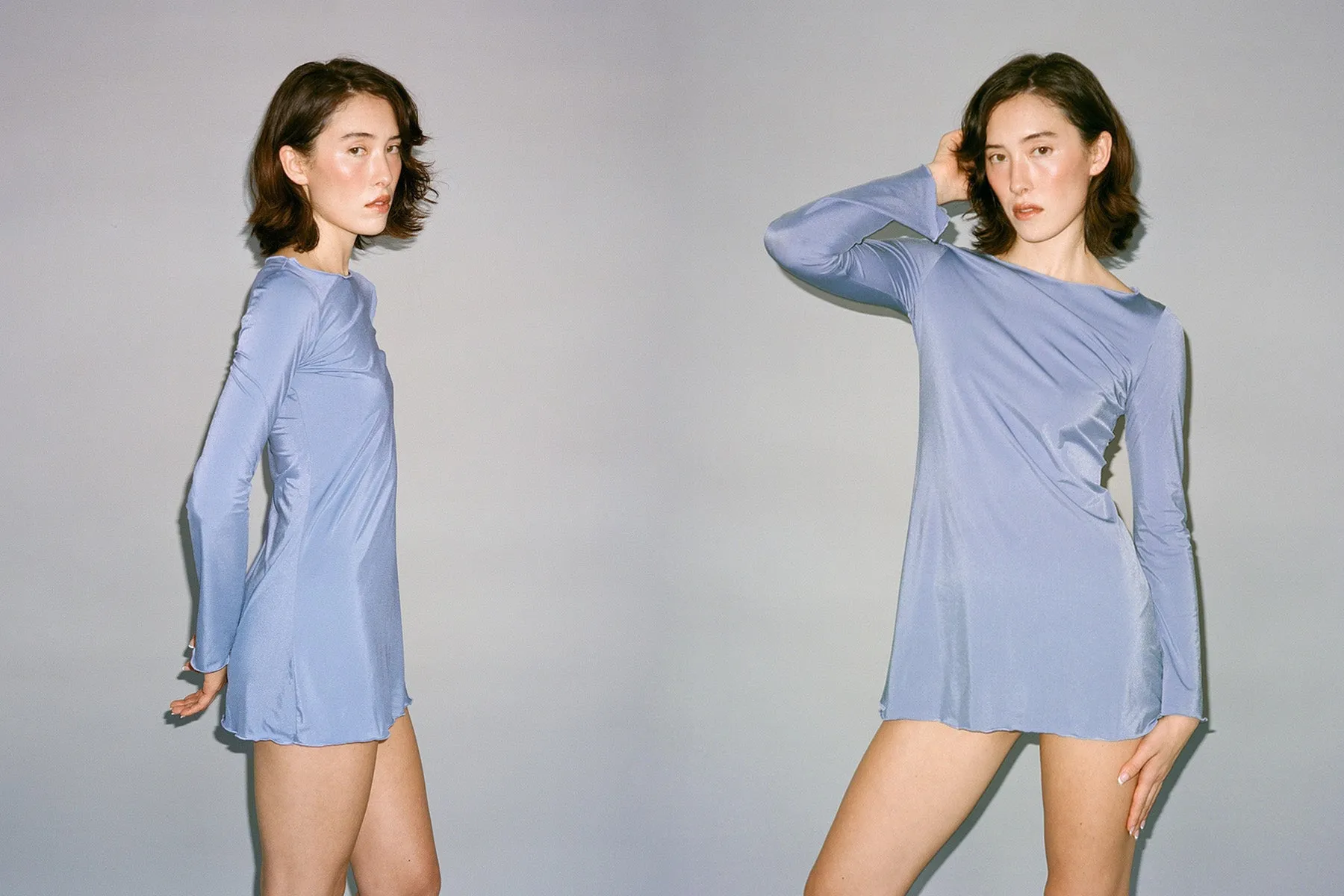 Metallic Knit Elektra Dress - Glacier sold by Gil Rodriguez