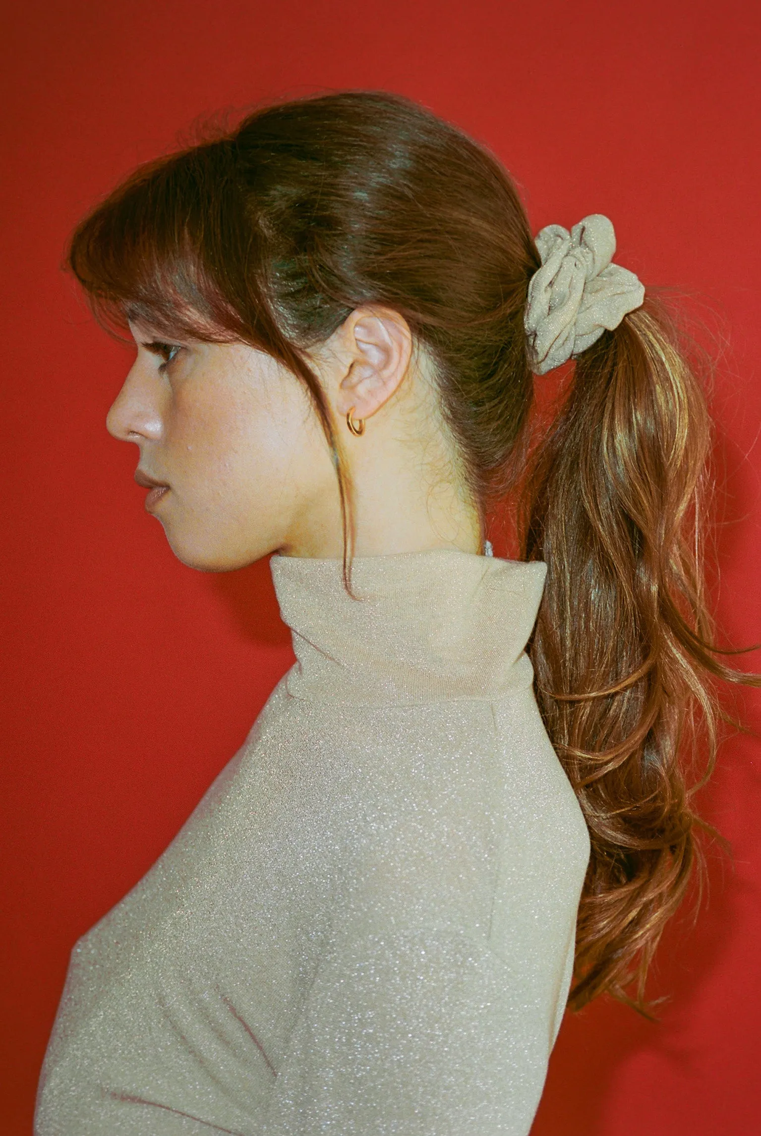 Shimmer Knit Scrunchie - Champagne sold by Gil Rodriguez product image thumbnail 3