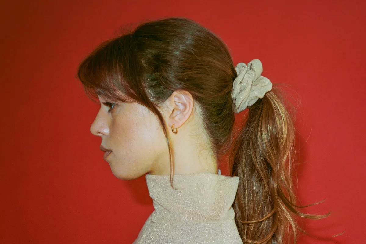 Shimmer Knit Scrunchie - Champagne sold by Gil Rodriguez