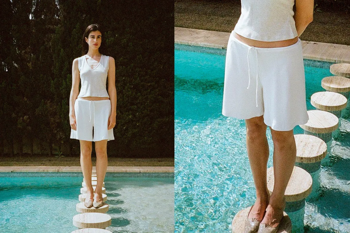 Girona Drawstring Short - White made by Gil Rodriguez
