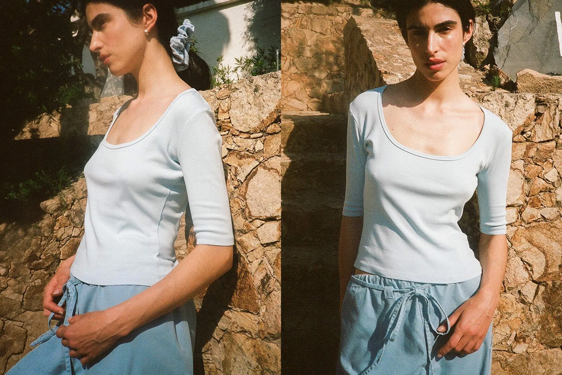 Celine Half-Sleeve Top - Lagoon sold by Gil Rodriguez product image thumbnail 2