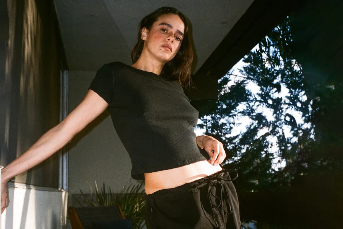 Pointelle Perla Tee - Black (2nd Quality) made by Gil Rodriguez