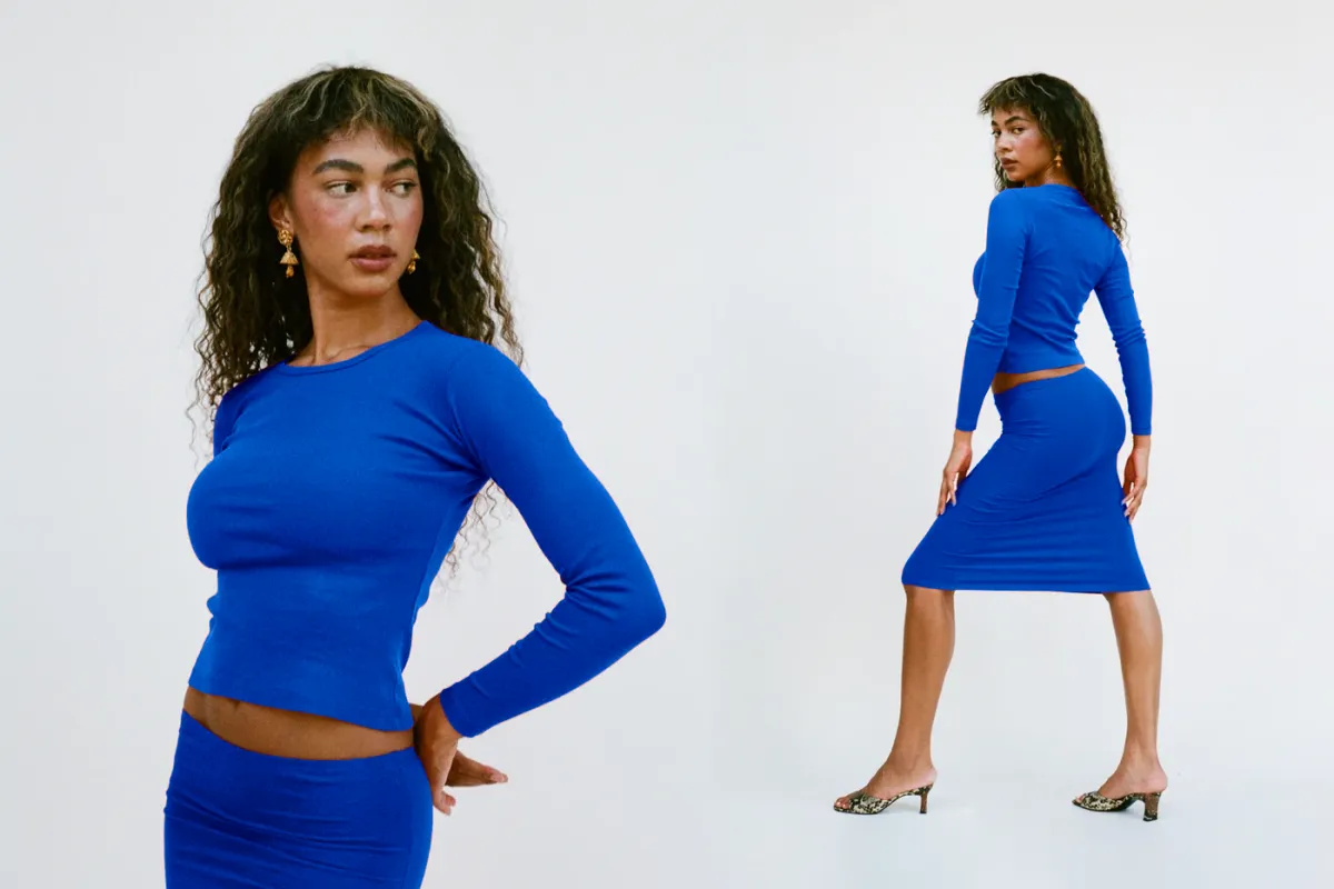 Long Sleeve Bellevue Tee - Lapis made by Gil Rodriguez