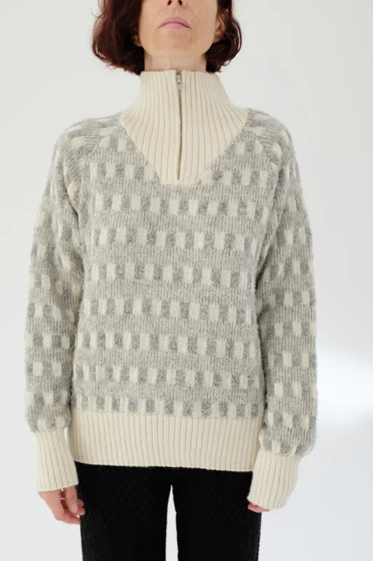 Beklina Hilma Pullover Sweater Grey/Off White sold by Beklina
