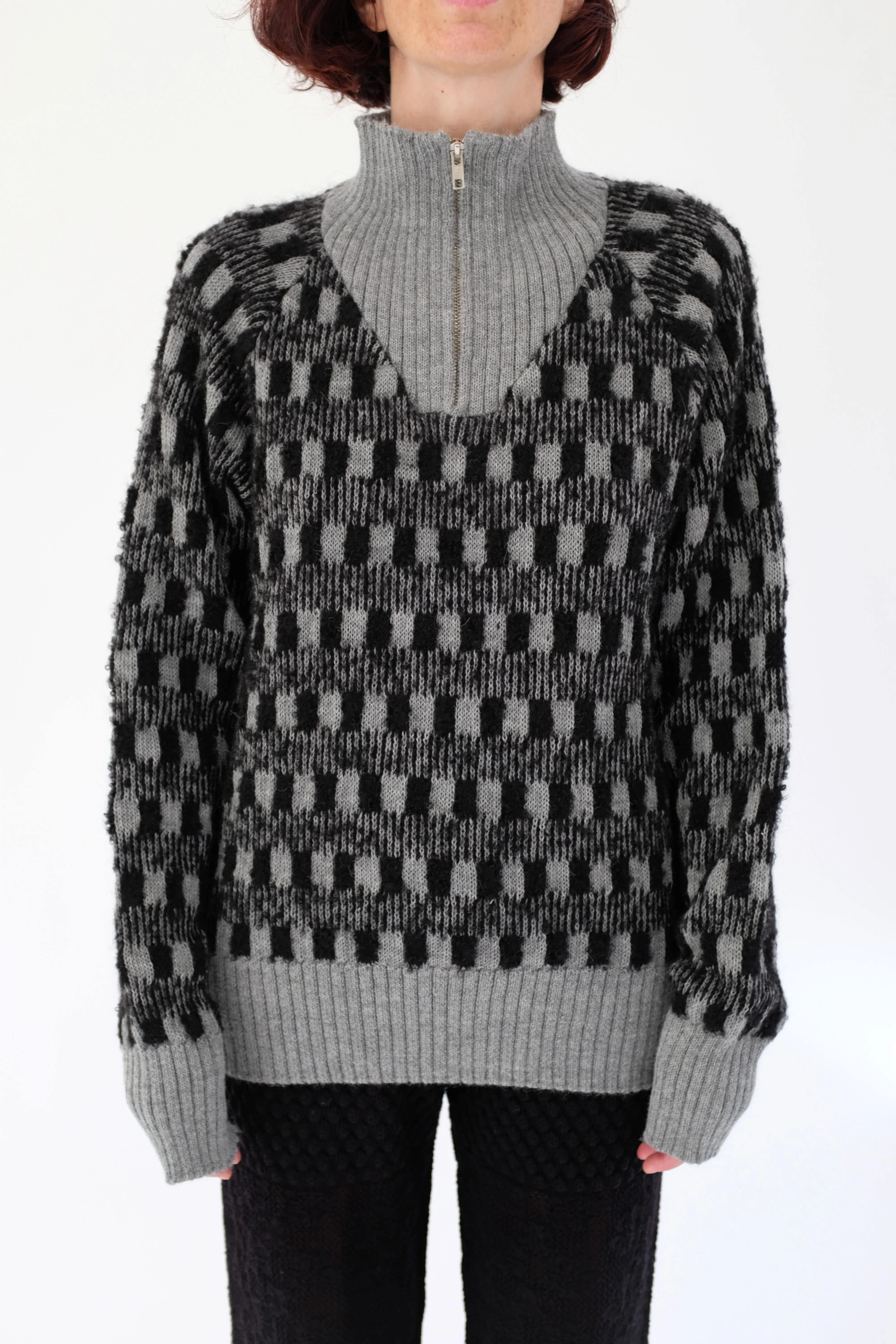 Beklina Hilma Pullover Sweater Black/Grey sold by Beklina