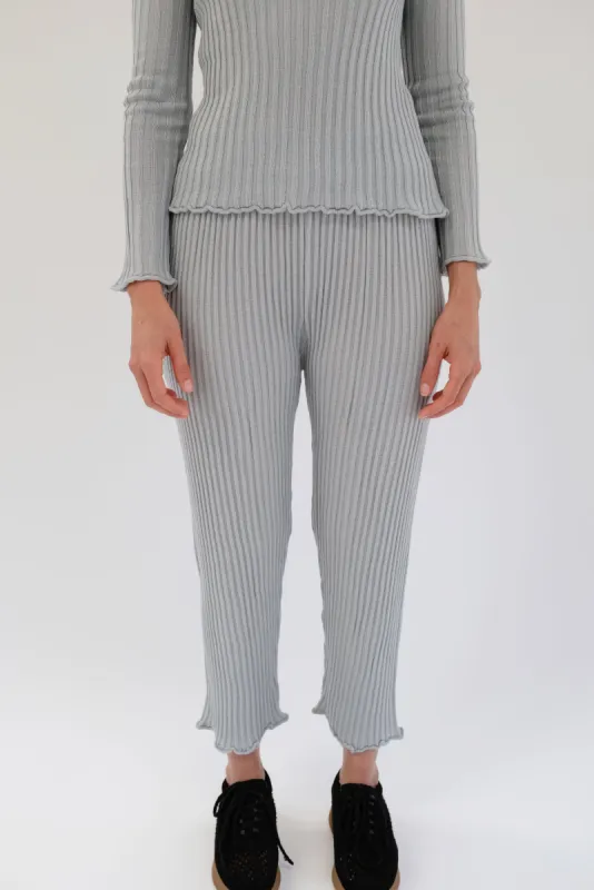 Beklina Merino Ribbed Joggers Cement sold by Beklina