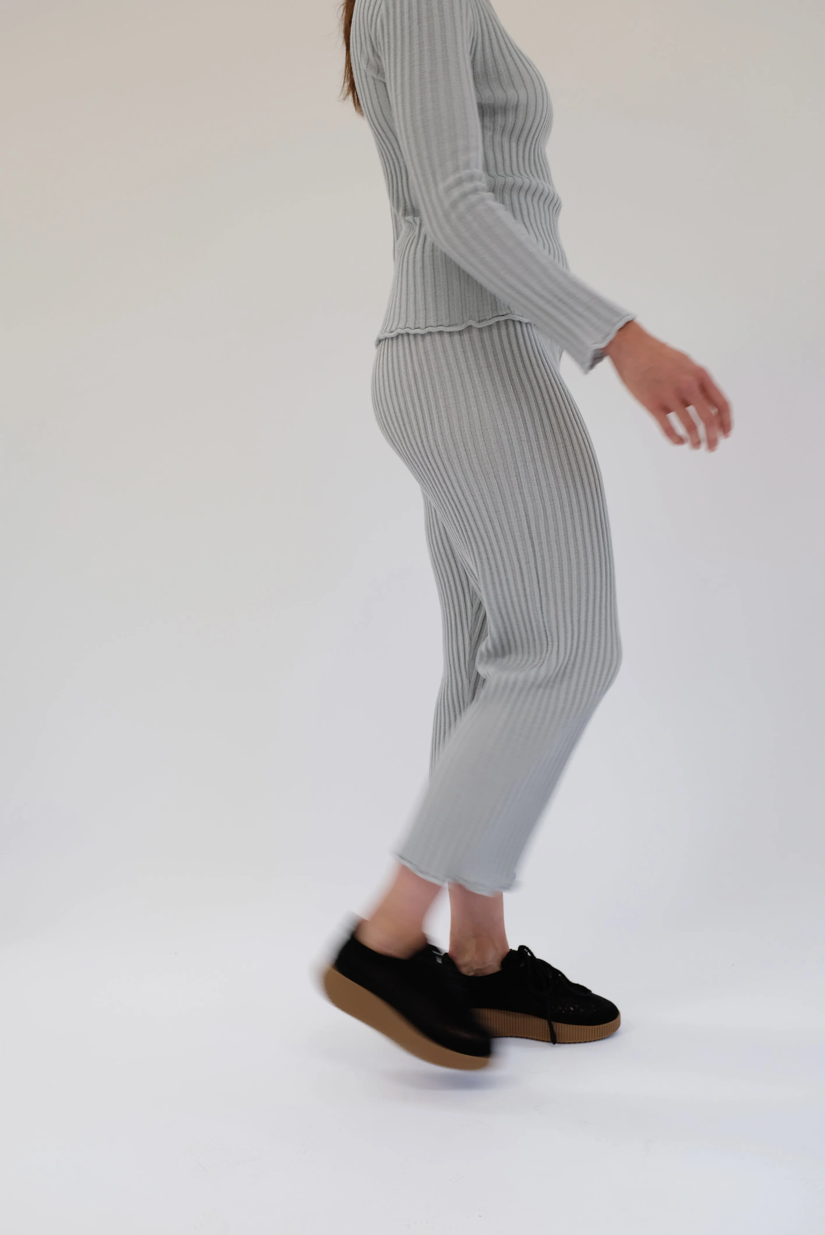 Beklina Merino Ribbed Joggers Cement sold by Beklina product image thumbnail 3