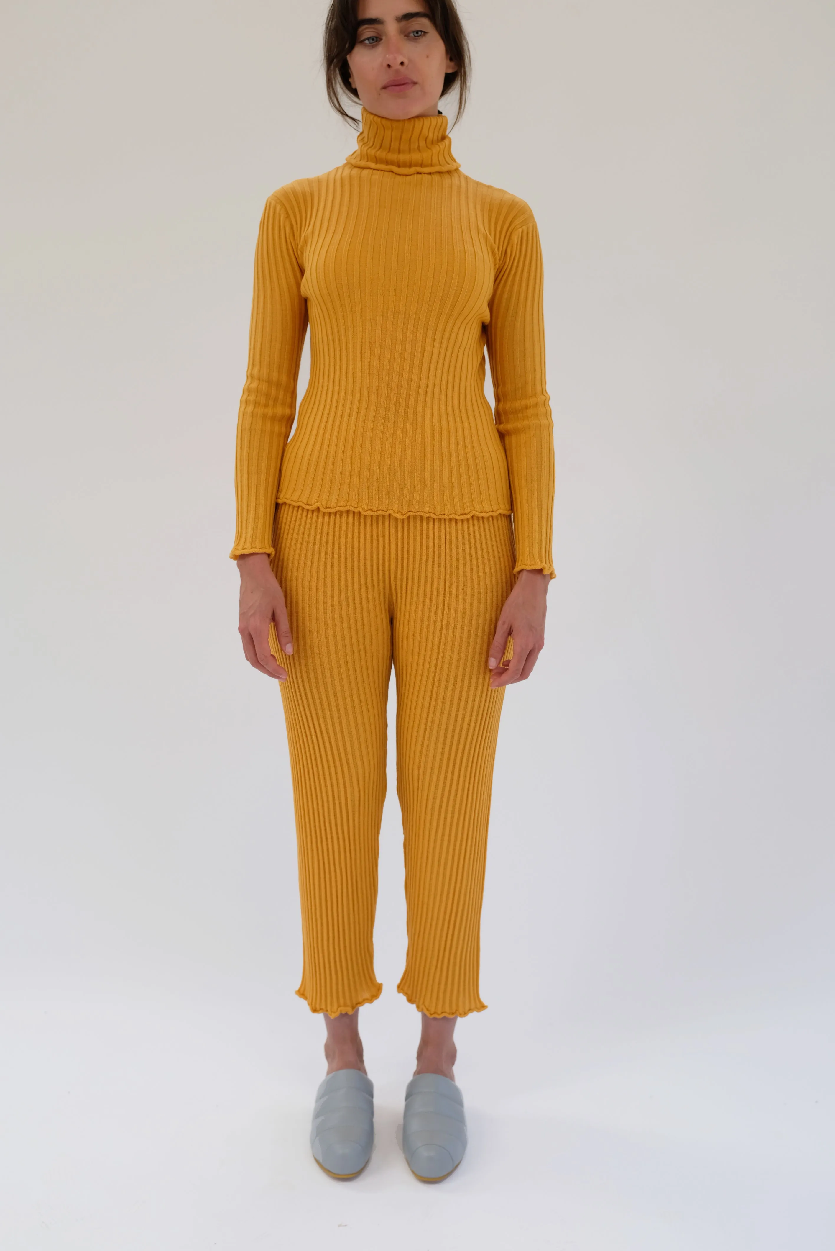 Beklina Merino Ribbed Turtleneck Saffron sold by Beklina product image thumbnail 3