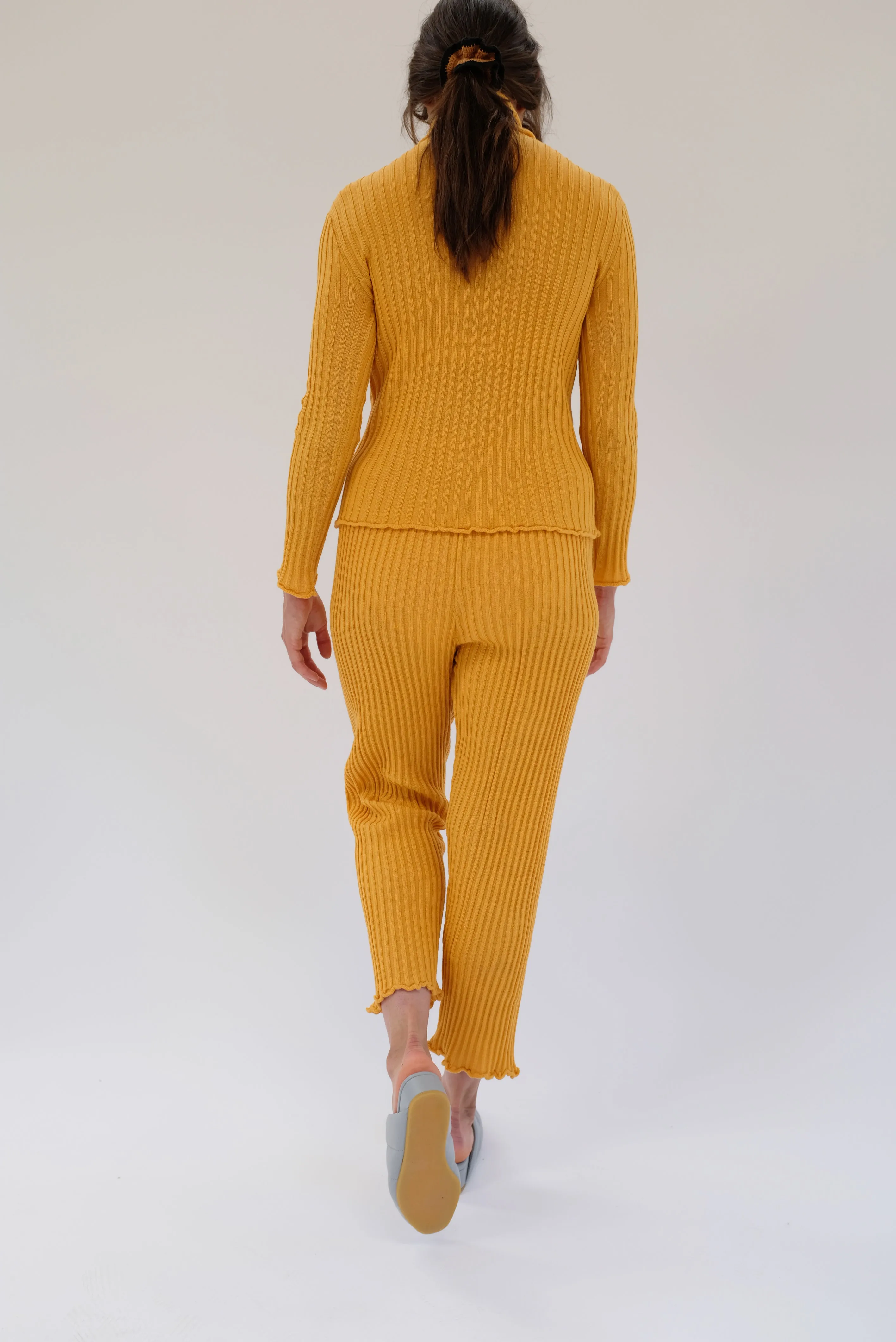 Beklina Merino Ribbed Turtleneck Saffron sold by Beklina product image thumbnail 4