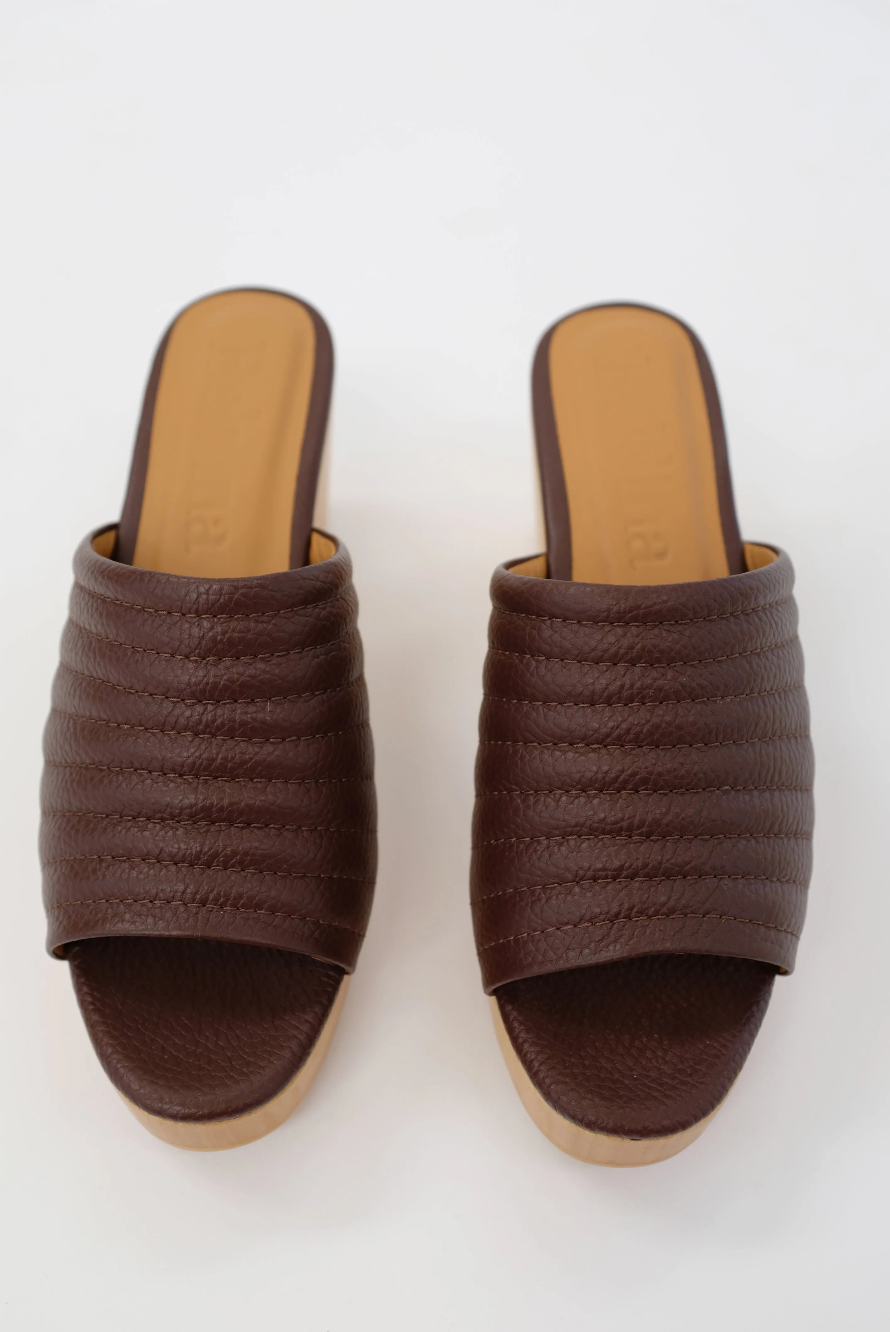Beklina Ribbed Clog Open Toe Castagna sold by Beklina
